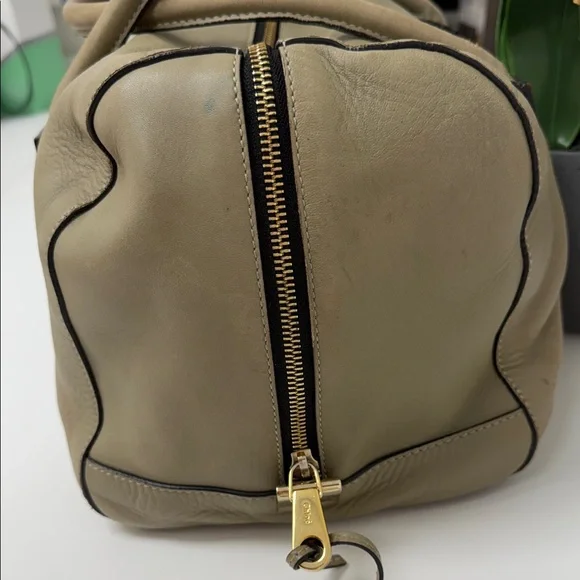 Chloe Taupe Leather Satchel